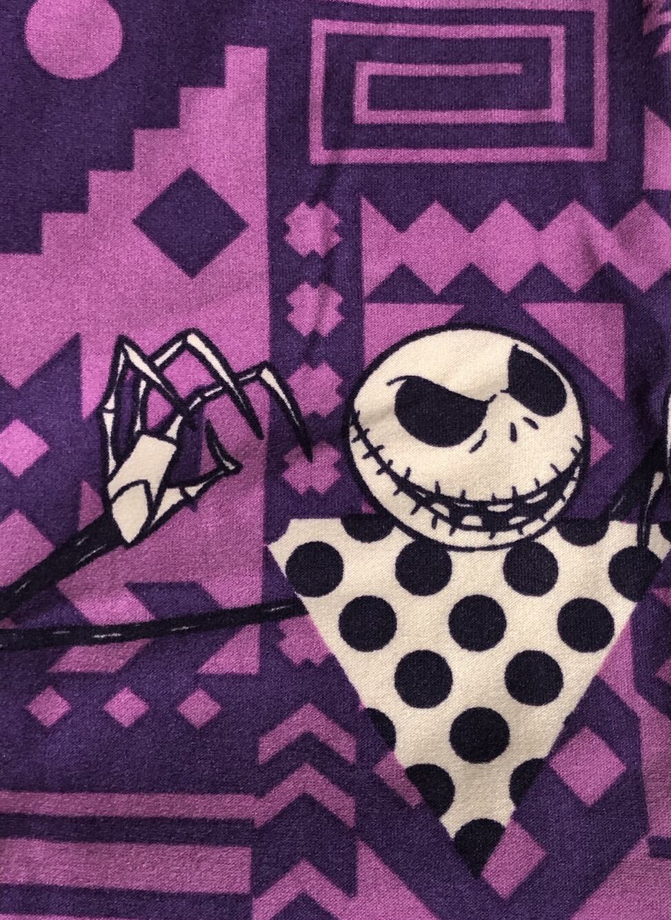 LuLaRoe Disney Nightmare Before Christmas Leggings Tall Curvy TC Jack Purple